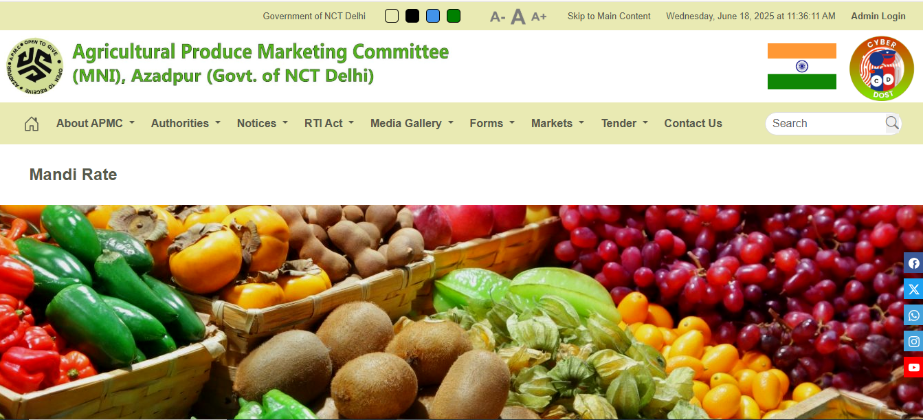 Revamping APMC Azadpur Website